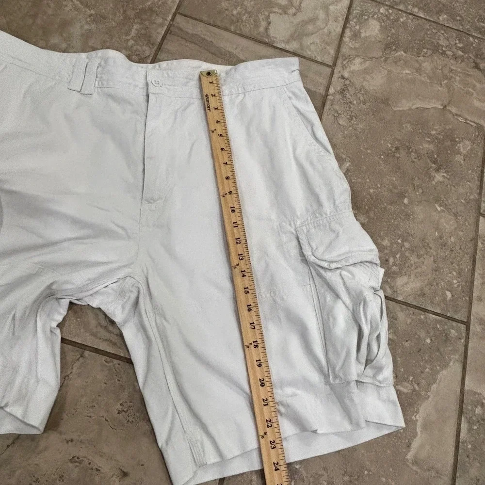 Polo Ralph Lauren Mens White Cotton Twill Cargo Shorts Size 42 Utility Summer